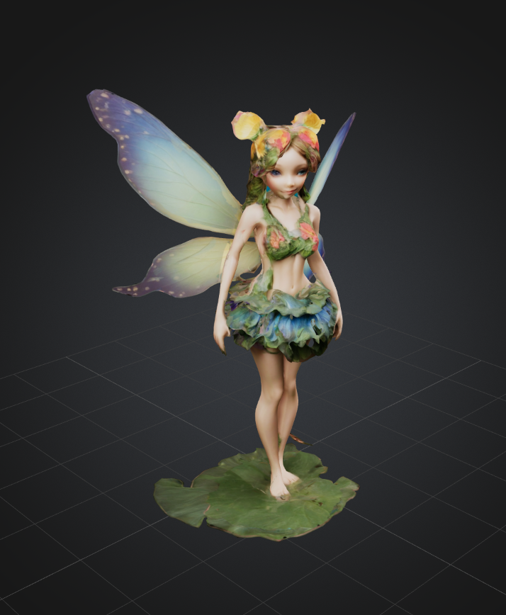 Flower fairy character from augmented reality game